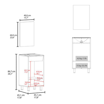 Combo Mueble Para Lavamanos Brandy, Blanco Duqueza, Incluye Lavamanos Praia 45 y Espejo ZF