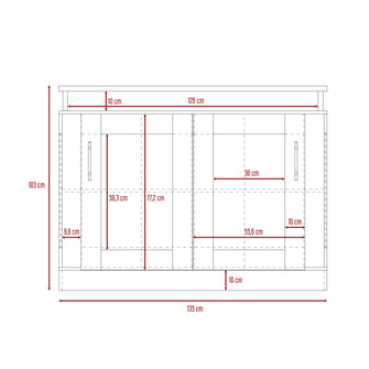 Mueble Multiusos Elica, Beige, con Amplios Espacios Para Guardar Alimentos E Implementos de Cocina