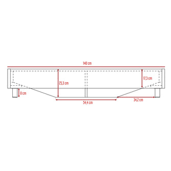 Base Cama Doble Confort, Miel, Incluye Tendido de Tablas Ideal