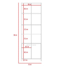 Biblioteca Milán, Wengue, con Dos Puertas Abatibles y Cuatro Entrepaños