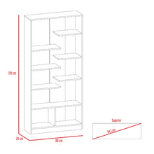 Biblioteca Soria, Cobre y Wengue, con Variedad de Entrepaños