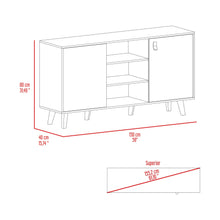 Mesa Auxiliar Mirabella, Cocoa, con Una Puerta y Amplio espacio para Ubicar Objetos