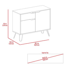 Mesa Auxiliar Recibidor Cleo, Café Claro y Wengue, con Múltiples Entrepaños