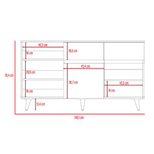 Mesa Auxiliar Nashira, Miel y Plata Oscuro, con Dos Cajones y Dos Puertas Batientes