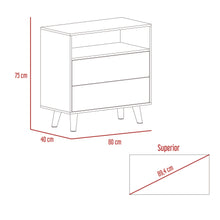 Organizador Mirabella, Cocoa, Con Dos Cajones Deslizables y Amplio Espacio de Almacenamiento