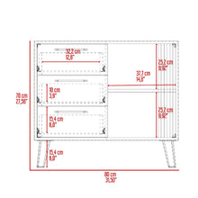 Organizador Vanez, Fresno Europeo y Capri, con tres cajones para almacenar