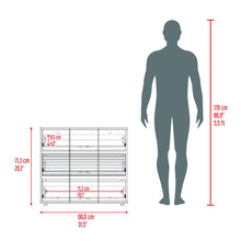 Organizador Wandda,Fresno Europeo y Roble Natural, con tres cajones