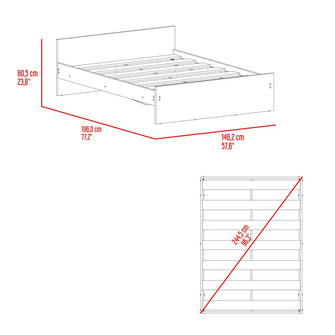 Cama Doble Cley, Fresno Europeo y Wengue, incluye tendido de tablas