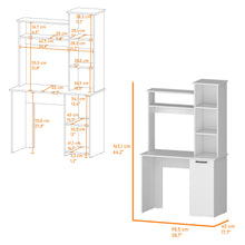 Escritorio Sivak, Blanco, con Una Puerta Abatible y Espacio para Ubicar Objetos ZF