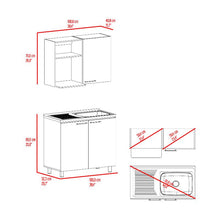 Cocina Integral Cantabria, Nogal y Blanco, Incluye Mesón Izquierdo