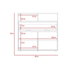 Organizador Felix, Café Claro y Blanco, Un Cajon y Dos Puertas Abatibles