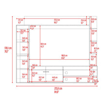 Centro de Entretenimiento Sensi, Fresno Europeo y Wengue, tiene capacidad para tv hasta de 75"
