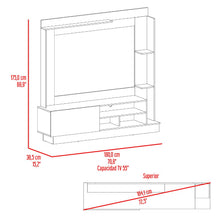 Mesa Para Tv Doha, Cocoa y Miel, Con Variedad de Entrepaños