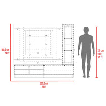 Mesa para Tv Mirabella, Cocoa y Miel, con Espacio Para Televisor para Hasta 70 Pulgadas y Varios Entrepaños