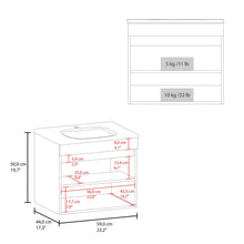 Mueble Lavamanos Chaux 60, Blanco Kronos, Incluye Lavamanos Praia 60 ZF