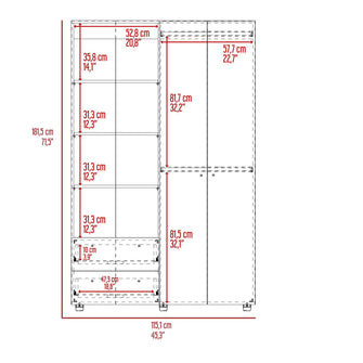 Combo para Habitación Polo, Incluye Closet y 2 Repisas