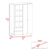 Combo para Habitación Amaretto, Incluye Closet y 2 Repisas