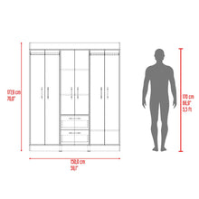 Closet Aura, Cartagena y Wengue, Con 6 Puertas y 2 Cajones