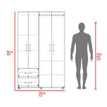 Closet Barin 2, Wengue, con cajones de gran capacidad para su almacenamiento