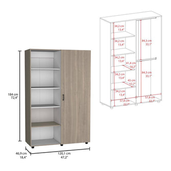 Closet Eco, Bardolino y Blanco, Pequeño con amplios espacios para guardar ropa