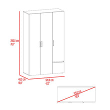 Closet Kenvil, Milan y Wengue, con un cajon y tres puertas