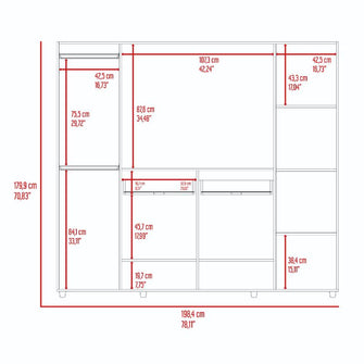 Closet Jakob, Café Claro y Blanco, Para TV de 46"