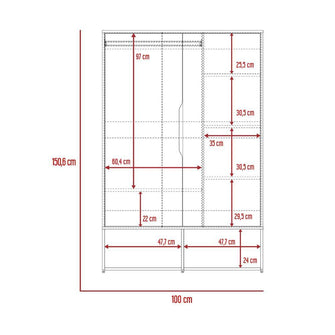 Closet Zapatero Vicktus, Blanco y Café claro, con dos puertas batientes, amplios espacios para almacenamiento