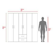 Closet Barin 200x200, Wengue, Con Cuatro Puertas Abatibles
