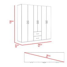 Closet Barin 200x200, Wengue, Con Cuatro Puertas Abatibles