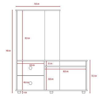 Mesa Para Tv Monet, Beige, con Capacidad Para Televisor de 50 Pulgadas
