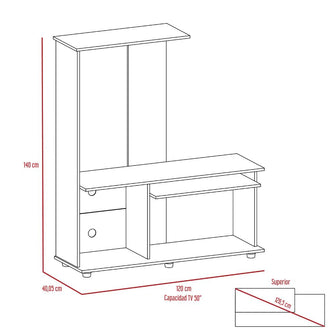 Mesa Para Tv Monet, Beige, con Capacidad Para Televisor de 50 Pulgadas