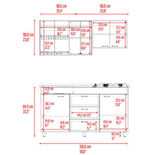 Cocina Integral 150 Laurel, Blanco Duqueza y Positano, Incluye Mesón Izquierdo