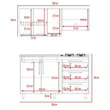 Cocina Integral Alar, Nogal y Blanco Duqueza, Incluye Mesón Izquierdo