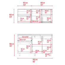 Cocina Integral Ailen, Blanco Duqueza y Wengue, Incluye Mesón Derecho ZF