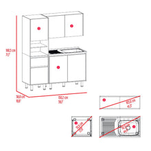 Cocina Integral y Alacena Dali, Fresno Europeo y Wengue, Incluye Mesón Socoda Derecho ZF