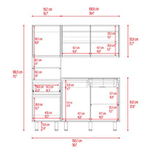 Cocina Integral y Alacena Dali, Fresno Europeo y Wengue, Incluye Mesón Socoda Derecho ZF