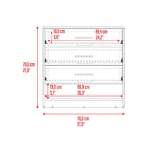 Organizador Giroa, Plata Oscuro y Fresno Europeo, con tres cajones para guardar ropa