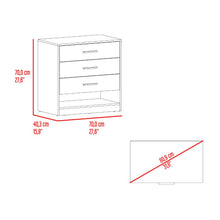 Organizador Giroa, Plata Oscuro y Fresno Europeo, con tres cajones para guardar ropa