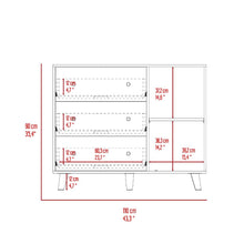 Organizador Samay, Gris y Café Claro, con Tres Cajones y Una Puerta Batiente