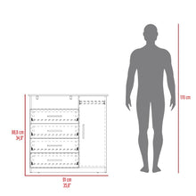Organizador Barlovento, Blanco Duqueza, con Cuatro Cajones y una puerta