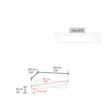 Set de 2 Repisas Esquineras Flotantes Shelf, Kronos Blanco, con Espacio para Colocar Objetos Decorativos ZF