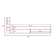 Cama Sencilla Lena, Cobre, con Detalle Funcional En La Cabecera Para Libros y Objetos Personales