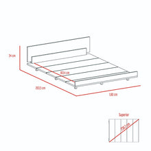 Cama Doble Wesley, Miel, 160 Incluye Tendido de Tablones