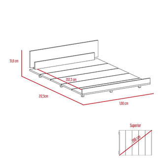 Combo Para Habitación Nova, Incluye Cama - Colchón - Closet - dos Mesas de Noche y Panel