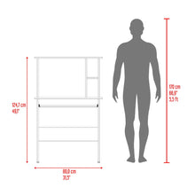 Escritorio Dolan, Avellana, con badeja movil para teclado