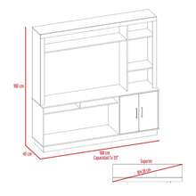 Mesa para Tv Romeo, Milan, con Espacio Para Televisor para 55 Pulgadas