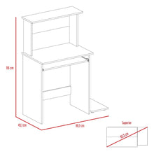 Escritorio Melvac, Wengue, con porta teclado y rieles metálicos