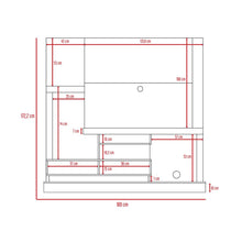 Mesa Para Tv Draven, Caoba y Miel, con Espacio Para Televisor de Hasta 55 Pulgadas