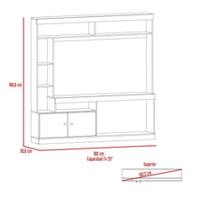 Mesa Para Tv Roy, Caoba y Miel, con Espacio Para Televisor de 55 Pulgadas