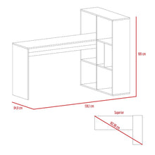 Escritorio Carl En L, Wengue, con Variedad de Entrepaños
